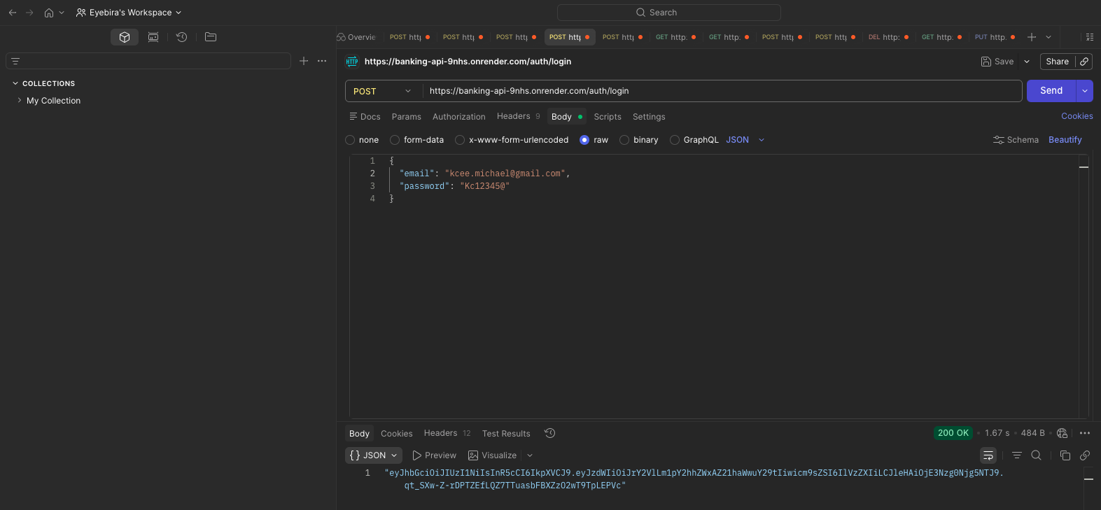 Banking API - JWT Login