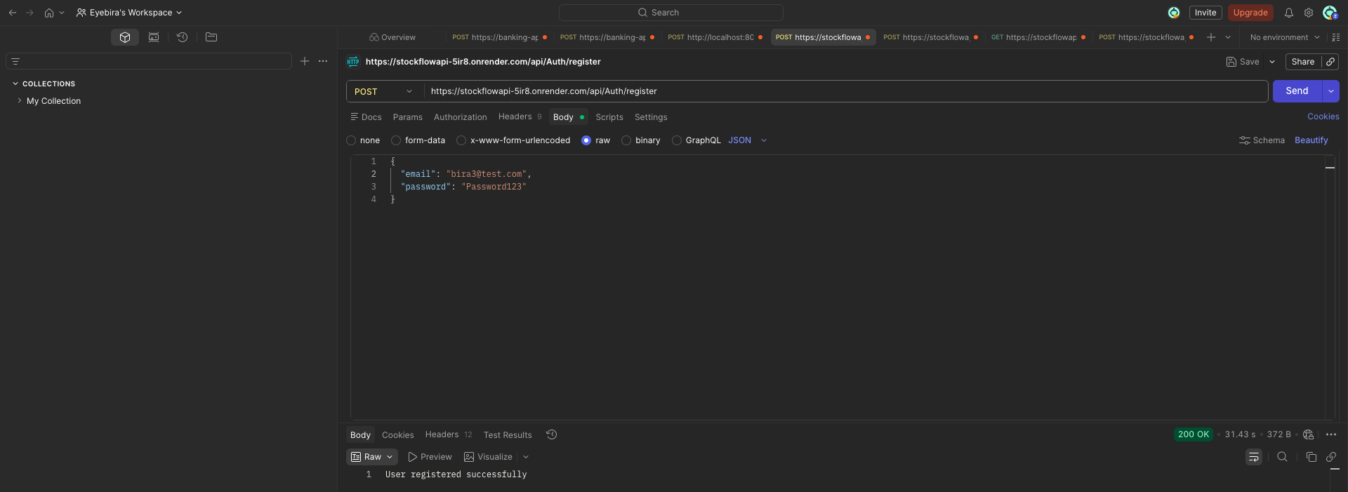 StockFlow API - Register Endpoint